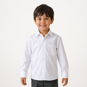 Camisa blanca Colegial Manga Larga