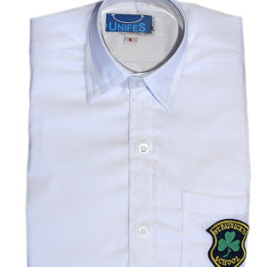 Camisa blanca manga corta niño - St. Patrick's School