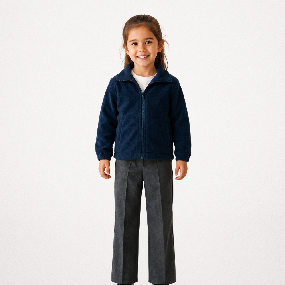 Pantalon Colegial Sarga Gris/Dama -
