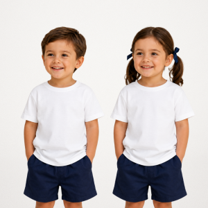 Short Azul Gabardina