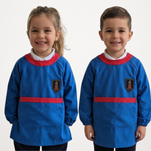 DELANTAL AZUL C/VIVOS KINDER MKT
