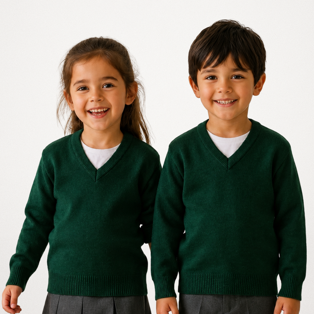 SWEATER VERDE ESCOTE V